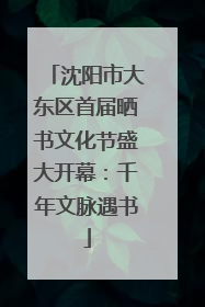 沈阳市大东区首届晒书文化节盛大开幕：千年文脉遇书