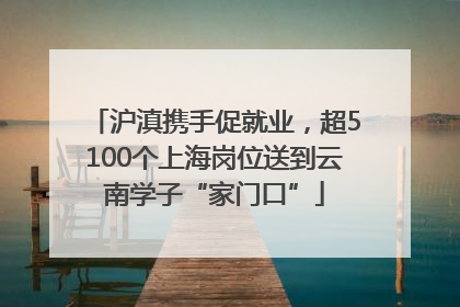 沪滇携手促就业，超5100个上海岗位送到云南学子“家门口”