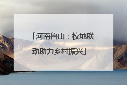 河南鲁山：校地联动助力乡村振兴