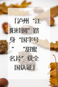 泸州“江阳桂圆”跻身“国字号” “甜蜜名片”获全国认证