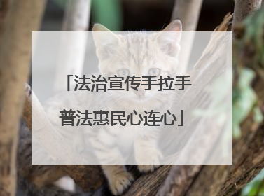 法治宣传手拉手 普法惠民心连心