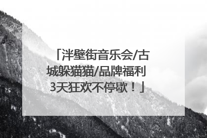 泮壁街音乐会/古城躲猫猫/品牌福利3天狂欢不停歇！