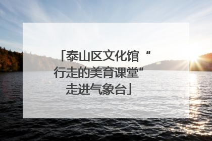 泰山区文化馆“行走的美育课堂”走进气象台