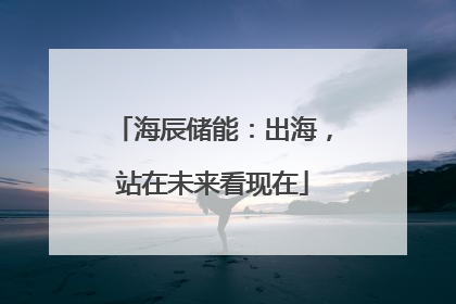 海辰储能：出海，站在未来看现在