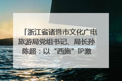 浙江省诸暨市文化广电旅游局党组书记、局长孙陈超：以“西施”IP激活全域旅游 打造县域文旅融合新标杆｜第七届全国县域旅游研究成果发布系列活动
