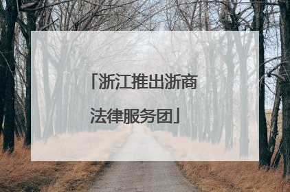 浙江推出浙商法律服务团