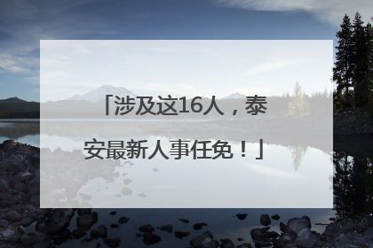 涉及这16人，泰安最新人事任免！