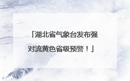 湖北省气象台发布强对流黄色省级预警！