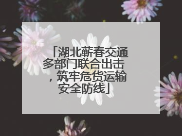 湖北蕲春交通多部门联合出击，筑牢危货运输安全防线