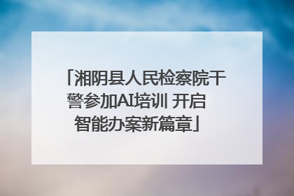 湘阴县人民检察院干警参加AI培训 开启智能办案新篇章
