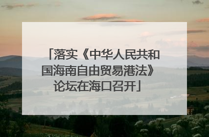 落实《中华人民共和国海南自由贸易港法》论坛在海口召开