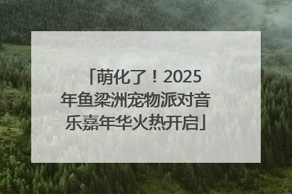 萌化了！2025年鱼梁洲宠物派对音乐嘉年华火热开启