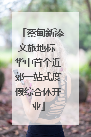 蔡甸新添文旅地标 华中首个近郊一站式度假综合体开业