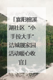 襄阳檀溪湖社区“小手拉大手”洁城靓家园活动暖心收官