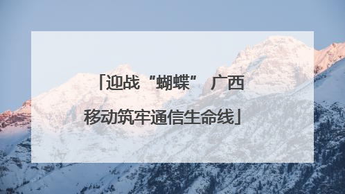 迎战“蝴蝶” 广西移动筑牢通信生命线