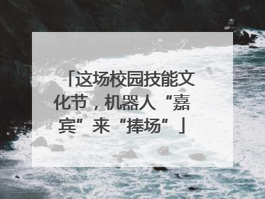 这场校园技能文化节，机器人“嘉宾”来“捧场”