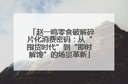 赵一鸣零食破解碎片化消费密码：从“囤货时代”到“即时解馋”的场景革新