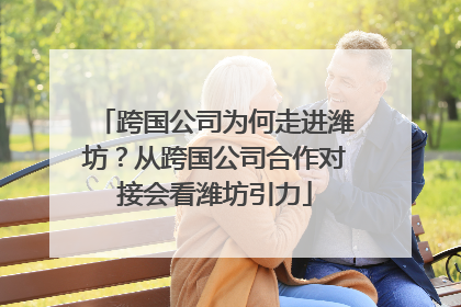 跨国公司为何走进潍坊？从跨国公司合作对接会看潍坊引力
