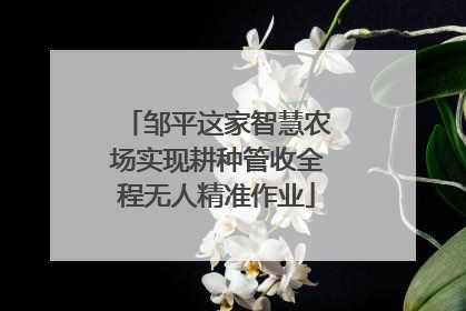 邹平这家智慧农场实现耕种管收全程无人精准作业