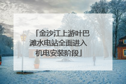 金沙江上游叶巴滩水电站全面进入机电安装阶段