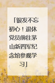 银发不忘初心！退休党员前往茅山新四军纪念馆参观学习