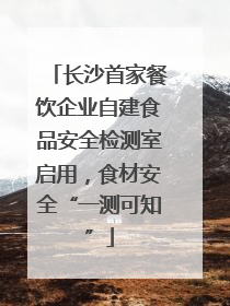 长沙首家餐饮企业自建食品安全检测室启用，食材安全“一测可知”
