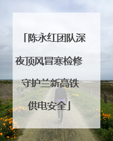 陈永红团队深夜顶风冒寒检修 守护兰新高铁供电安全