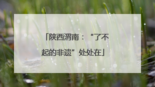 陕西渭南：“了不起的非遗”处处在