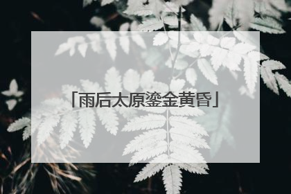 雨后太原鎏金黄昏