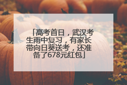 高考首日，武汉考生雨中复习，有家长带向日葵送考，还准备了678元红包