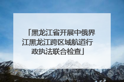 黑龙江省开展中俄界江黑龙江跨区域航道行政执法联合检查