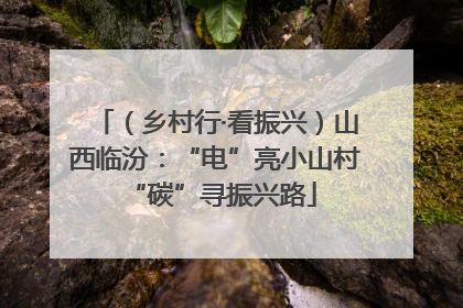（乡村行·看振兴）山西临汾：“电”亮小山村 “碳”寻振兴路