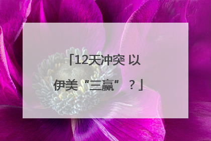 12天冲突 以伊美“三赢”？