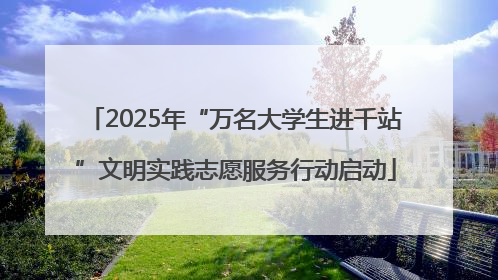 2025年“万名大学生进千站”文明实践志愿服务行动启动
