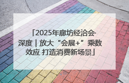 2025年廊坊经洽会·深度｜放大“会展+”乘数效应 打造消费新场景