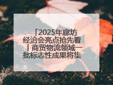 2025年廊坊经洽会亮点抢先看丨商贸物流领域一批标志性成果将集中发布