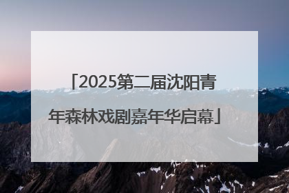2025第二届沈阳青年森林戏剧嘉年华启幕