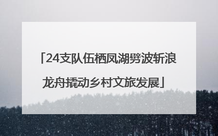 24支队伍栖凤湖劈波斩浪 龙舟撬动乡村文旅发展