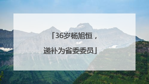 36岁杨旭恒，递补为省委委员