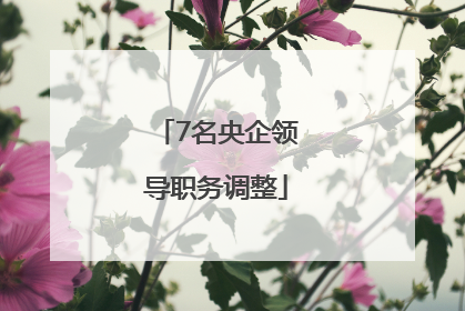 7名央企领导职务调整