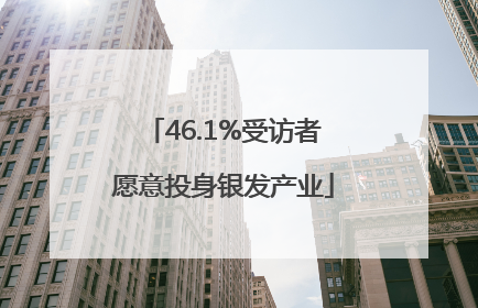 46.1%受访者愿意投身银发产业