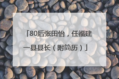 80后张田怡，任福建一县县长（附简历）